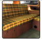 Preview: Westfalia-Sitzbezug-T2-Camper-orange-gelb-kariert-Schlafbank